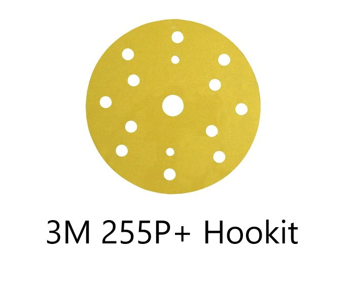 3M Hookit 255P + Schleifscheiben Gold 150 mm 15 Löcher Alle Körner