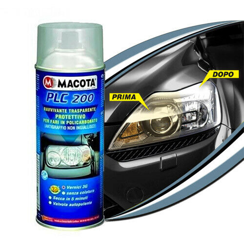 MACOTA PLC 200 Transparenter Aufheller Scheinwerferschutzspray Lackspray Tuning 400 - 200 ml