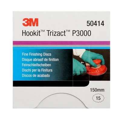 3M Trizact Hookit Discs zum Schleifen von Lackfehlern 150 mm ohne Löcher