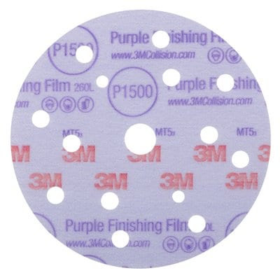 3M Discs Purple 260L Finishing-Schleifscheiben 150 mm 15 Hookit-Löcher