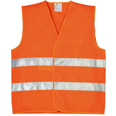 Reflektierende Weste mit hoher Sichtbarkeit Gelb-Orange-Jacke