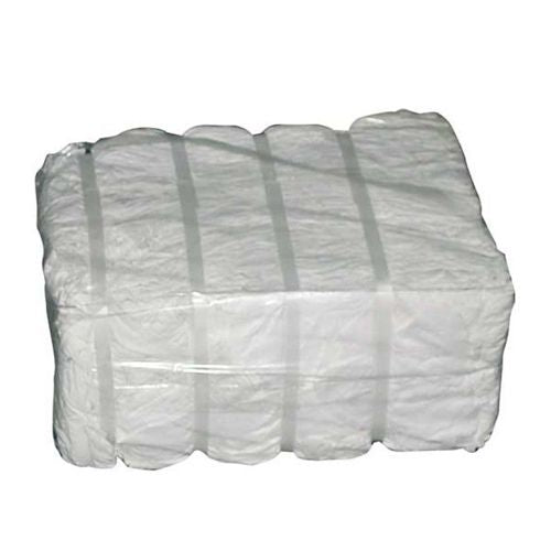 WHITE Rags Desinfizierte Industrielappen aus 100 % Baumwolle zum Reinigen, 10 kg
