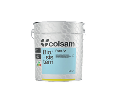 Abwaschbare Wandfarbe auf Wasserbasis, desinfizierend, bakteriostatisch, Biosistem Pure A+ Colsam 10LT
